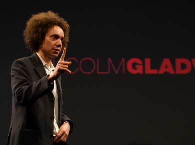 I think I was supposed to talk about my new book, which is called Blink, and its about snap judgments and first impressions. And it comes out in January, and I hope you all buy it in triplicate.